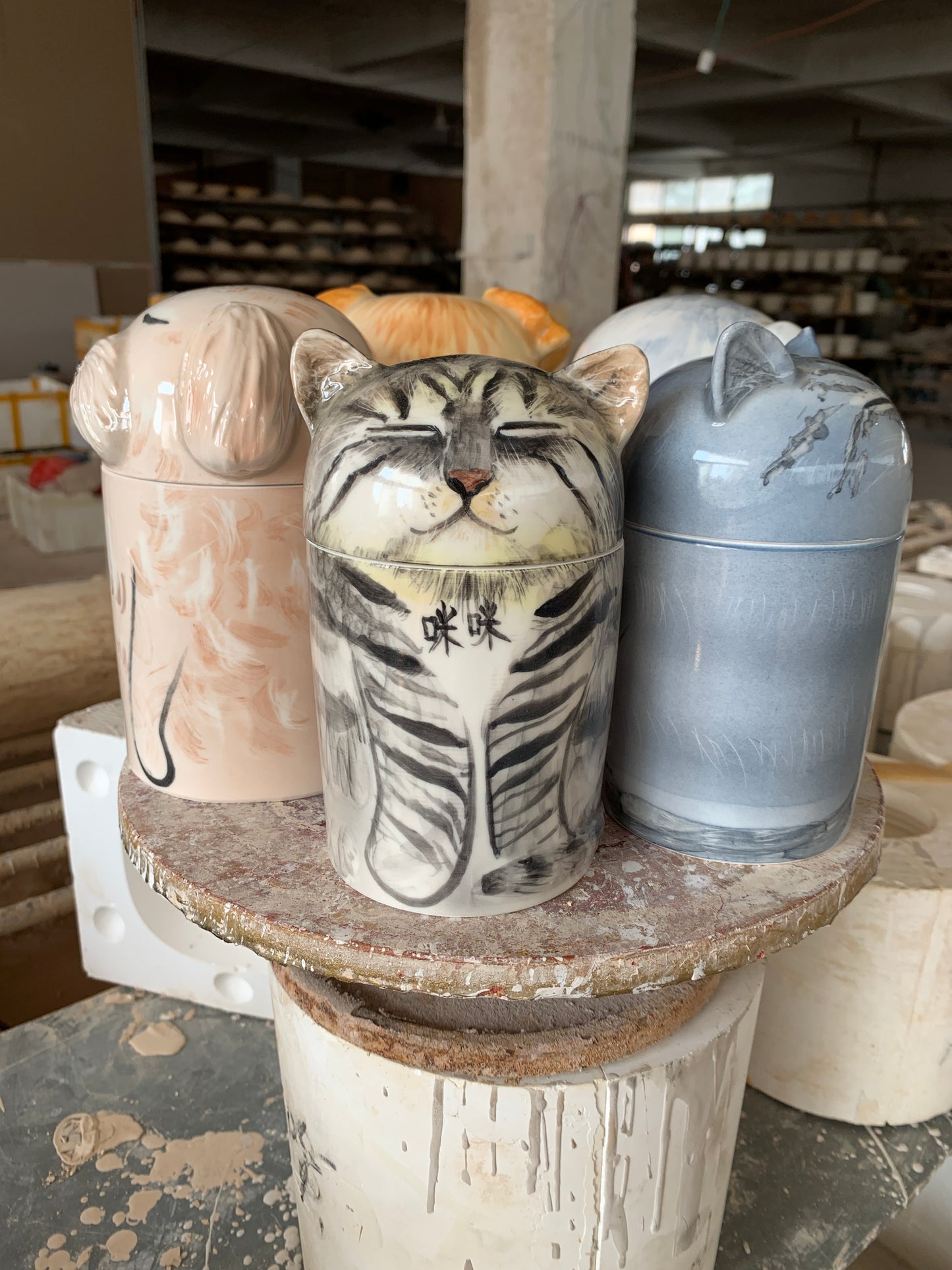 Hand-pianted Pet Urn(Cat)